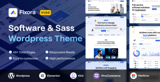 Fixora – SaaS & Startup WordPress Theme