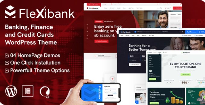 FlexiBank – Banking and Finance WordPress Theme