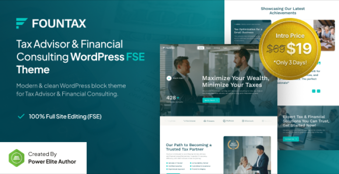 Fountax – Tax Advisor & Financial Consulting FSE WordPress Theme