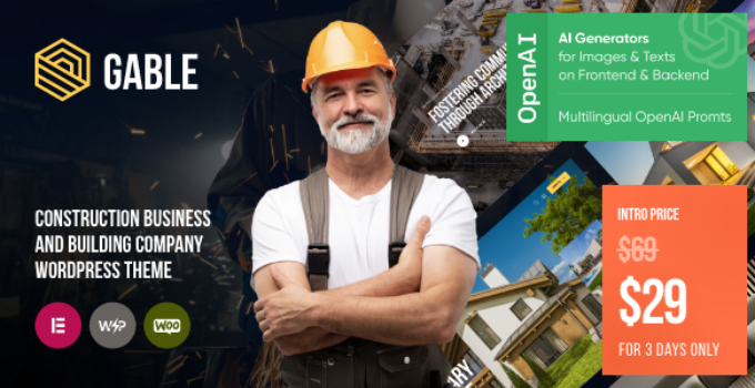 Gable – Construction & Building WordPress Theme