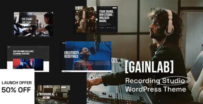 Gainlab – Music Recording Studio WordPress Theme