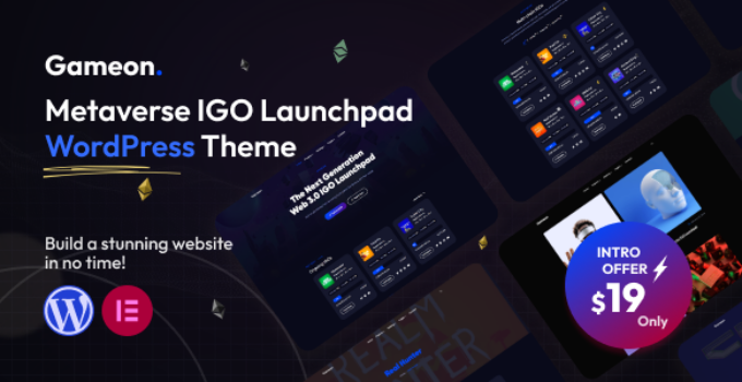 Gameon – Metaverse IGO Launchpad WordPress Theme