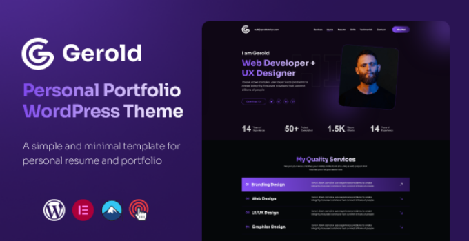 Gerold – Personal Portfolio WordPress Theme