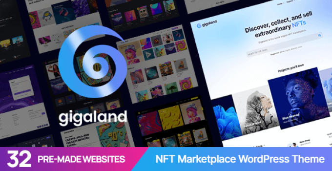 Gigaland – NFT Marketplace WordPress Theme