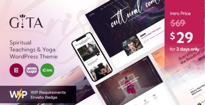 Gita – Spiritual Teachings & Yoga WordPress Theme