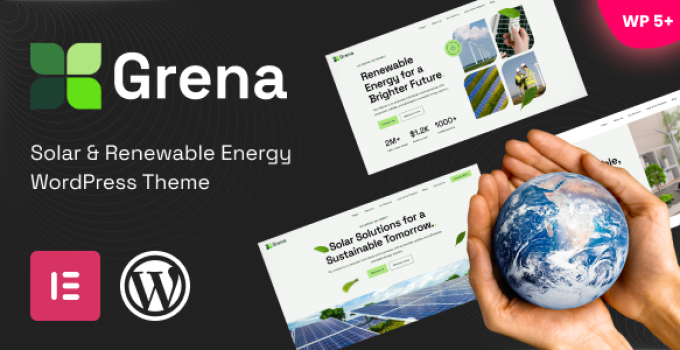 Grena – Solar & Renewable Energy WordPress Theme