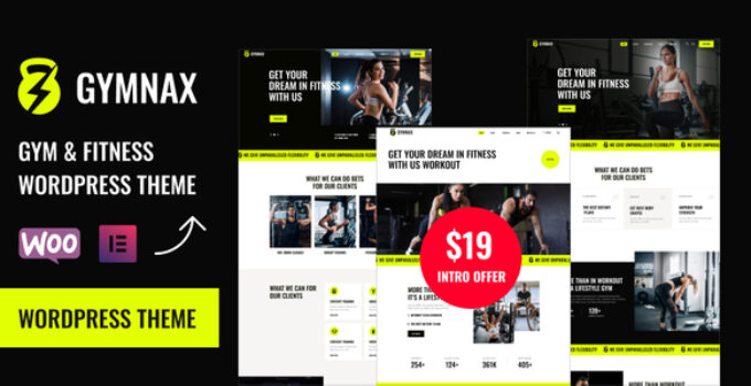 Gymnax – Fitness and Gym WordPress Theme