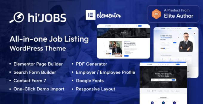 HiJobs – Job Listing WordPress Theme