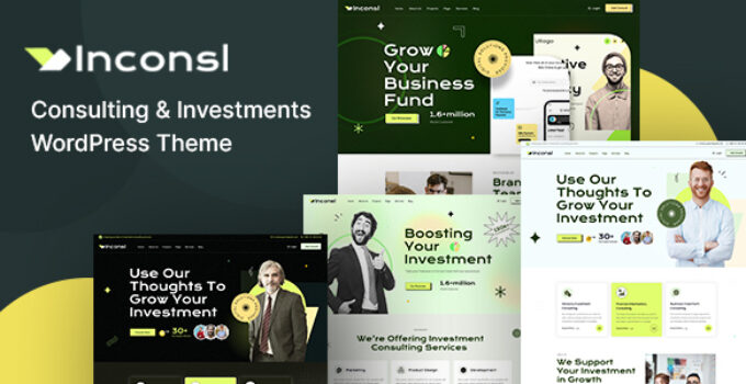 Iconsl – Investment Consulting WordPress Theme