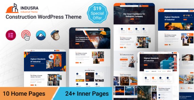 Indusra – Construction WordPress Theme