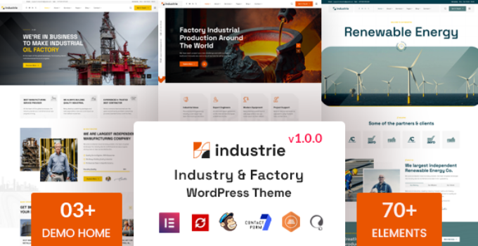 Industrie – Factory & Industry WordPress Theme