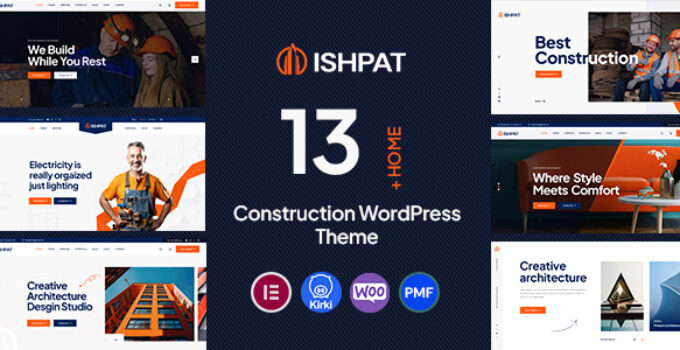 Ishpat – Construction WordPress Theme