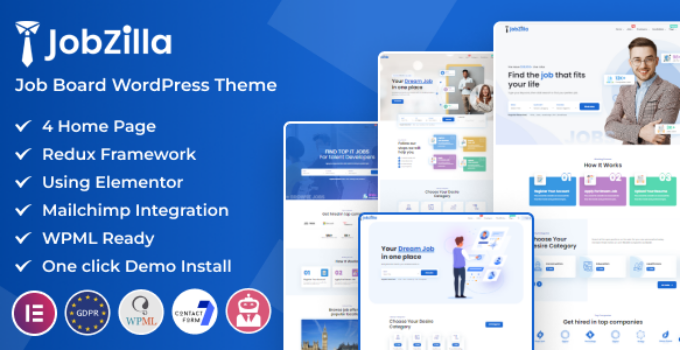 JobZilla – Job Board WordPress Theme