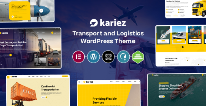 Kariez – Transportation & Logistics WordPress Theme