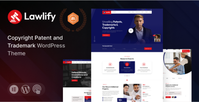 Lawlify – Intellectual Property Consultancy Law Firm WordPress Theme