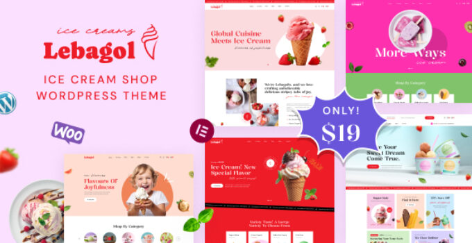 Lebagol – Ice Cream Shop WordPress Theme