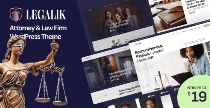 Legalik – Attorney & Law Firm WordPress Theme