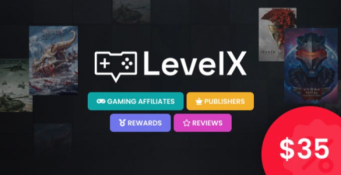 LevelX – Gaming Affiliate WordPress Theme