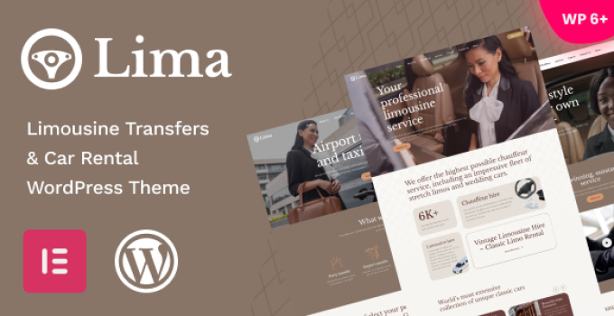 Lima – Limousine Transfers & Car Rental WordPress Theme