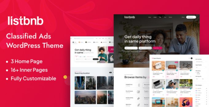 Listbnb – Classified Ads WordPress Theme