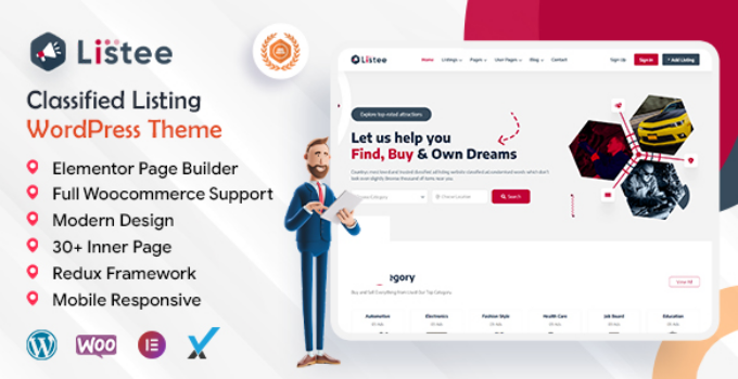 Listee – Classified Ads WordPress Theme
