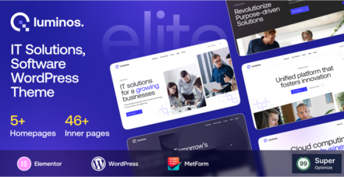 Luminos – IT Solutions & Technology WordPress Theme