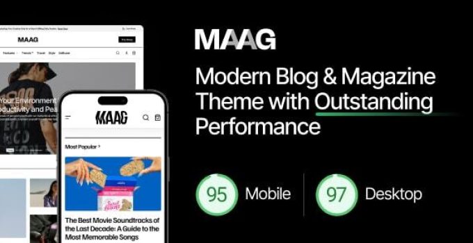 Maag – Modern Blog & Magazine Theme with Outstanding Performance