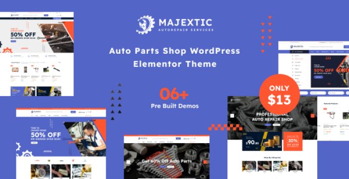 Majextic – Auto Parts WooCommerce Theme