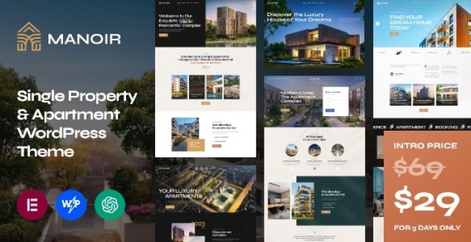 Manoir – Single Property & Apartment WordPress Theme