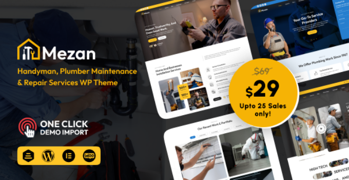 Mezon – Plumber, Handyman Services WordPress Theme