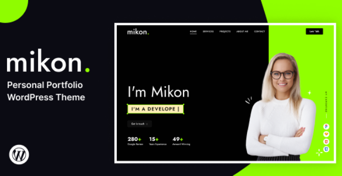 Mikon – Personal Portfolio WordPress Theme