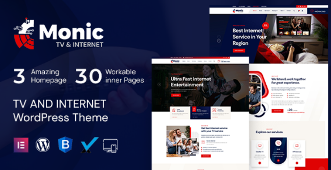 Monic – TV & Internet WordPress Theme & RTL Ready