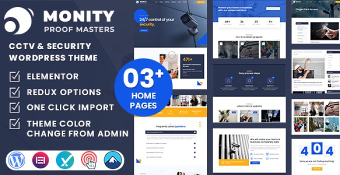 Monity – CCTV & Security WordPress Theme