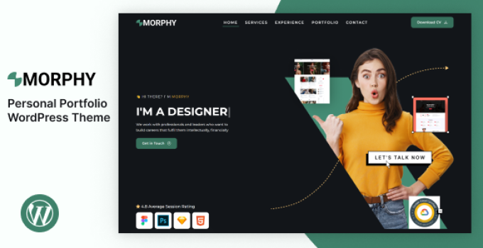Morphy – Personal Portfolio WordPress Theme