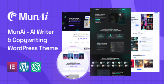 MunAi – AI Writer & Copywriting WordPress Theme
