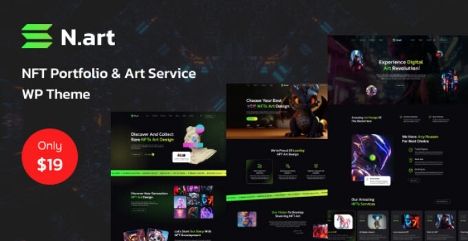 N.art – NFT Art Service Design WordPress Theme