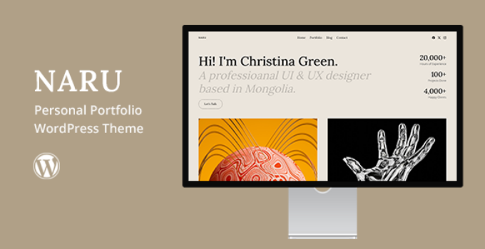 Naru – Personal Portfolio WordPress Theme