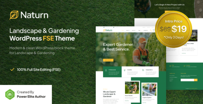 Naturn – Landscape & Gardening FSE WordPress Theme