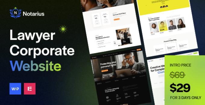 Notarius – Legal Advisor & Law Services WordPress Theme
