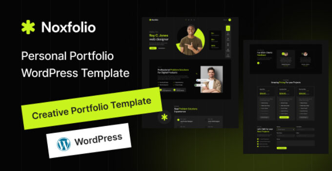 Noxfolio – Personal Portfolio Resume WordPress Theme