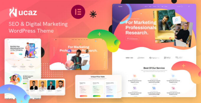 Nucaz – Digital Marketing & SEO WordPress Elementor Theme