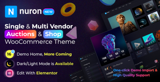 Nuron – Multi Vendor Auctions WooCommerce Theme