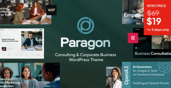 Paragon – Consulting & Corporate Business WordPress Theme
