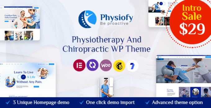 Physiofy – Physiotherapy and Chiropractic WordPress Theme