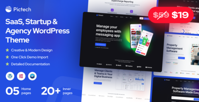 Pictech – Saas & Startup WordPress Theme