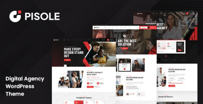 Pisole – Digital Creative Agency WordPress Theme