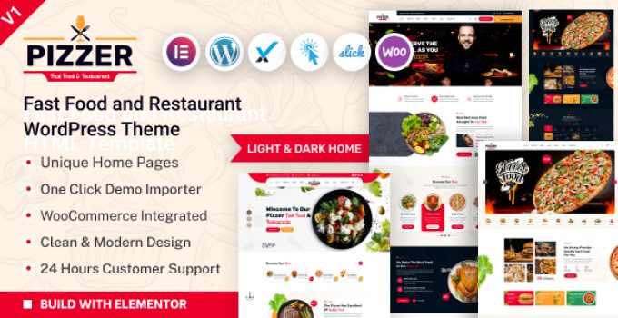 Pizzer – Fast Food & Restaurant WordPress Theme
