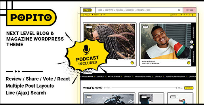 Popito – Blog & Magazine WordPress Theme