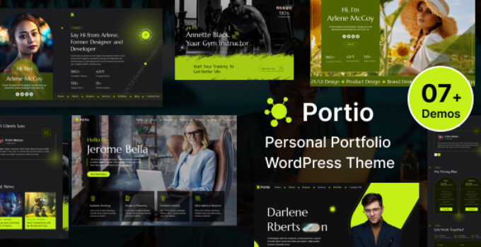 Portio – Personal Portfolio Resume WordPress Theme