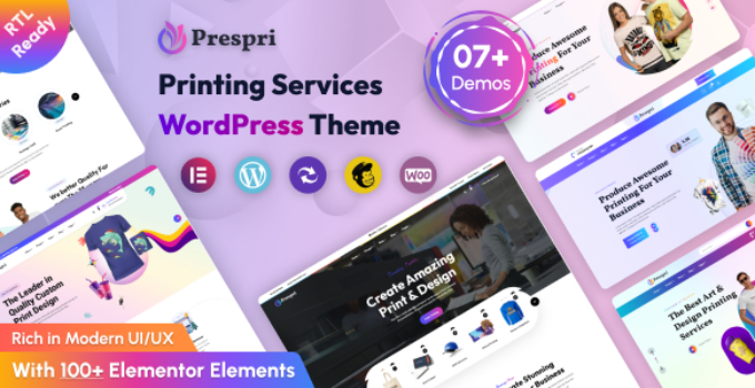 Prespri – Printing Services WordPress Theme